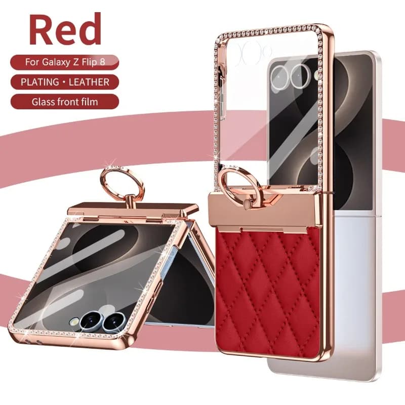 Case for Samsung Z  Flip 8 Hinge Protection Ring Holder Scratch-proof Shockproof Soft Texture Screen Protector Cover