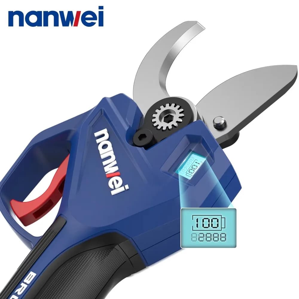 30mm Brushless Electric Pruning Shears Carbon Steel Garden Scissors for 20V Battery Cordless Tree Branch Cutter