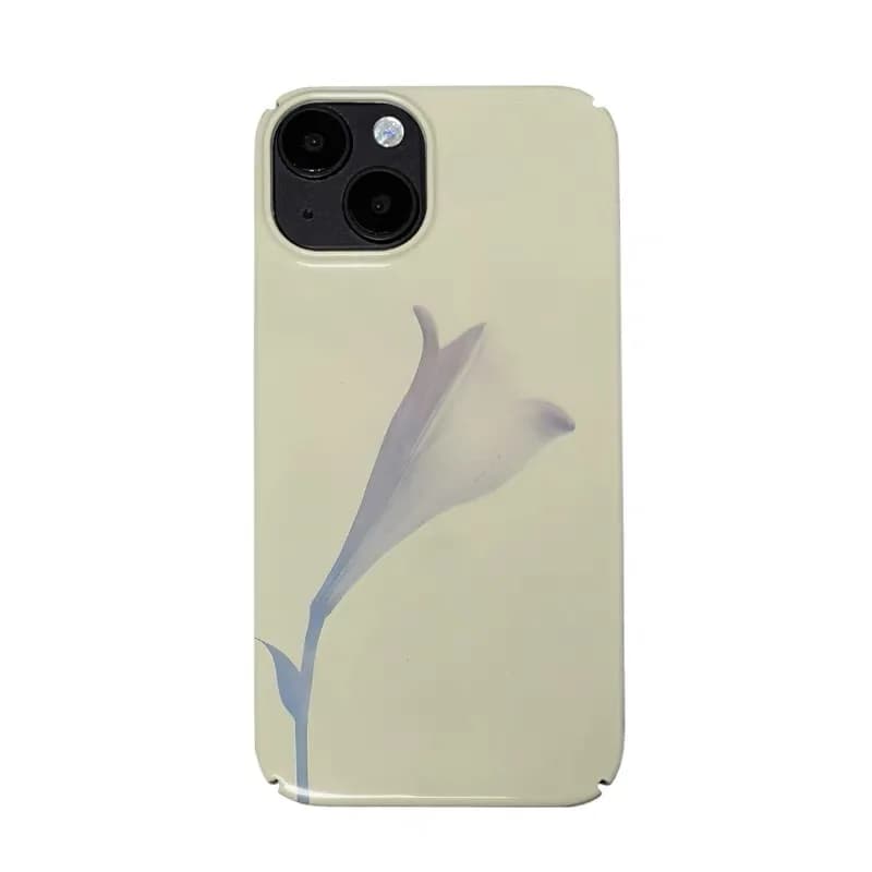 Ins Blue Purple Trumpet Flower Case for IPHONE 17 16ProMax 15 14 13 12 11 PRO Plus Acrylic TPU Two in One Magnetic Phone Cases