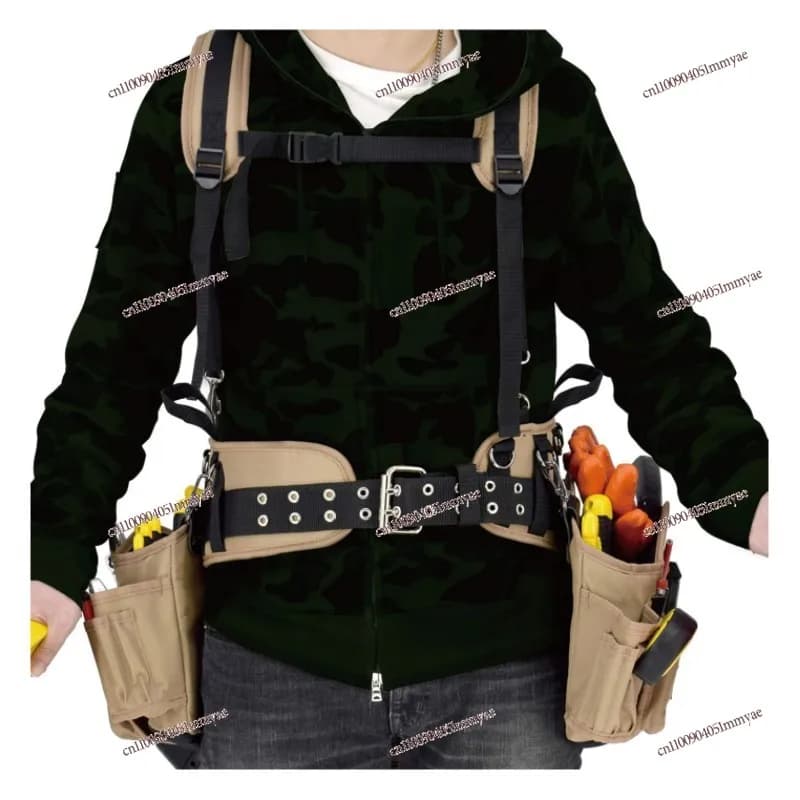 Multi-pocket fanny pack electrician kit garden trim portable tool bag outdoor