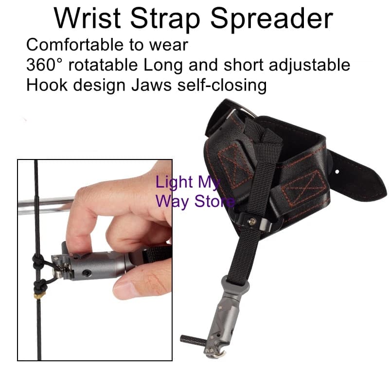 New composite pulley bow and arrow archery with spreader wrist strap hook type soft belt spreader