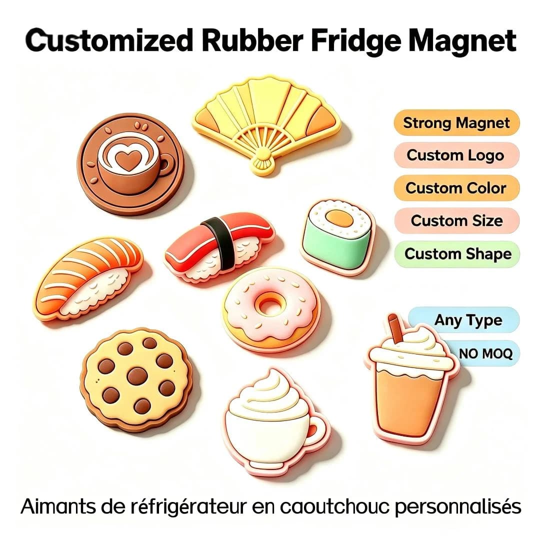 Personalized Soft Rubber Fridge Magnet Custom PVC Soft Rubber Waterproof Fridge Magnet Soft Self Back Adhesive PVC Magnetic