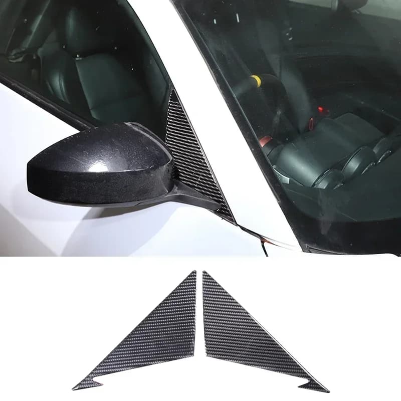 For 2003-2006 Nissan 350Z soft carbon fiber car styling car A-pillar triangle decoration sticker car protection accessories