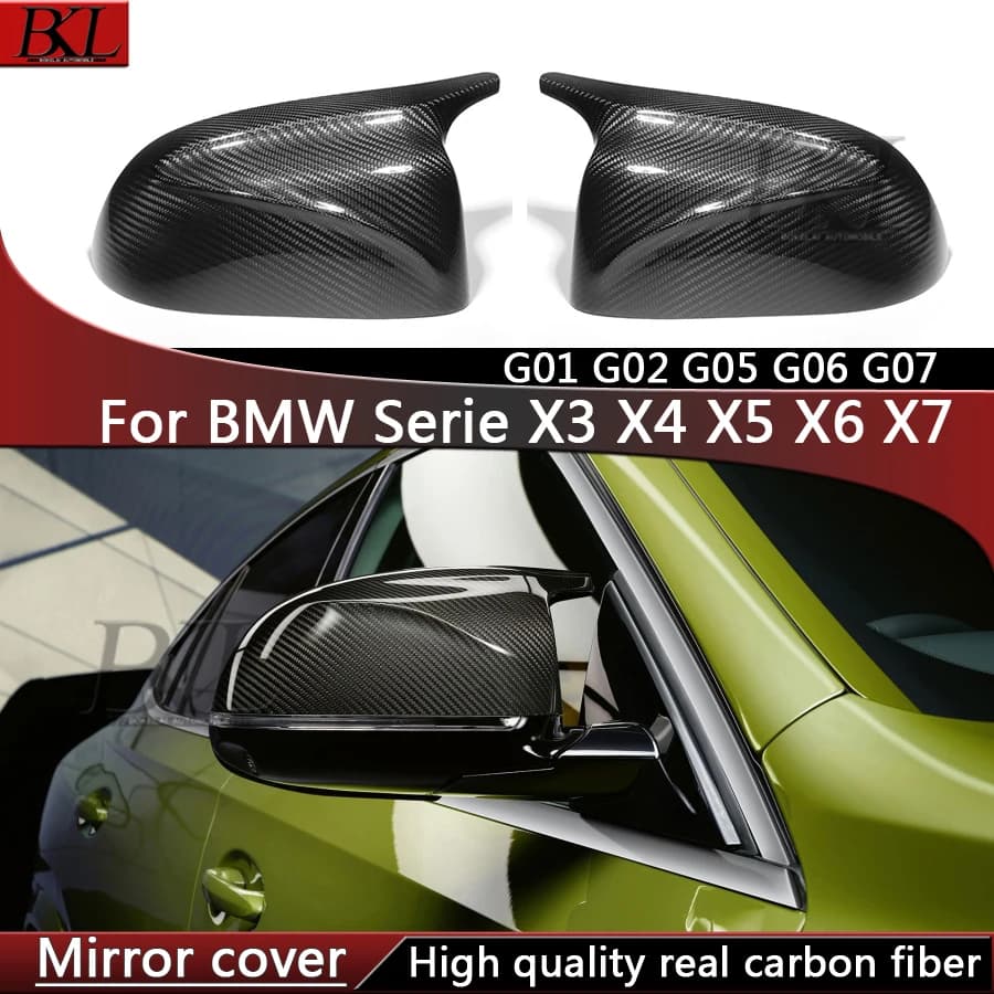 For BMW X3 X4 X5 X6 X7 Series G01 G02 G05 G06 G07 Carbon Fiber Rearview Mirror Cover Upgrade Stylish Reverse View Accessory