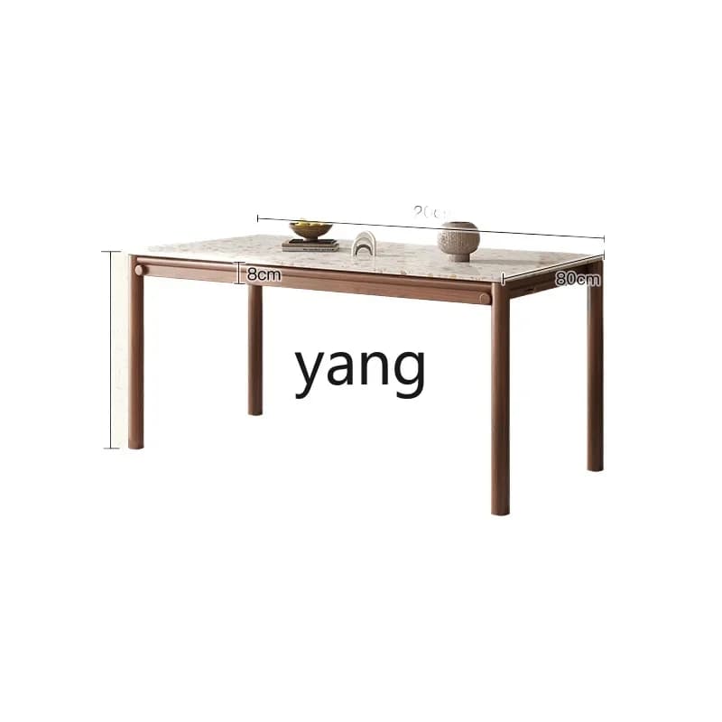 LH black walnut antique household solid wood rectangular dining table