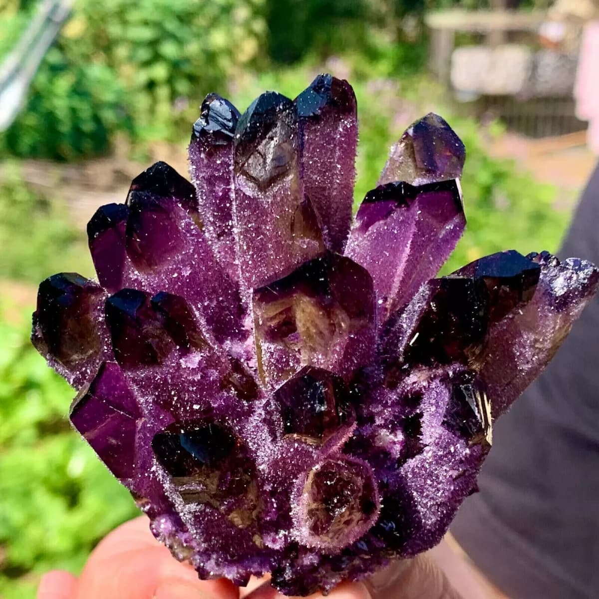 Newly Discovered Purple Ghost Quartz Crystal Clusters, Purple Quartz Clusters, Minerals, Reiki, Healing, Demagnetization Cluster
