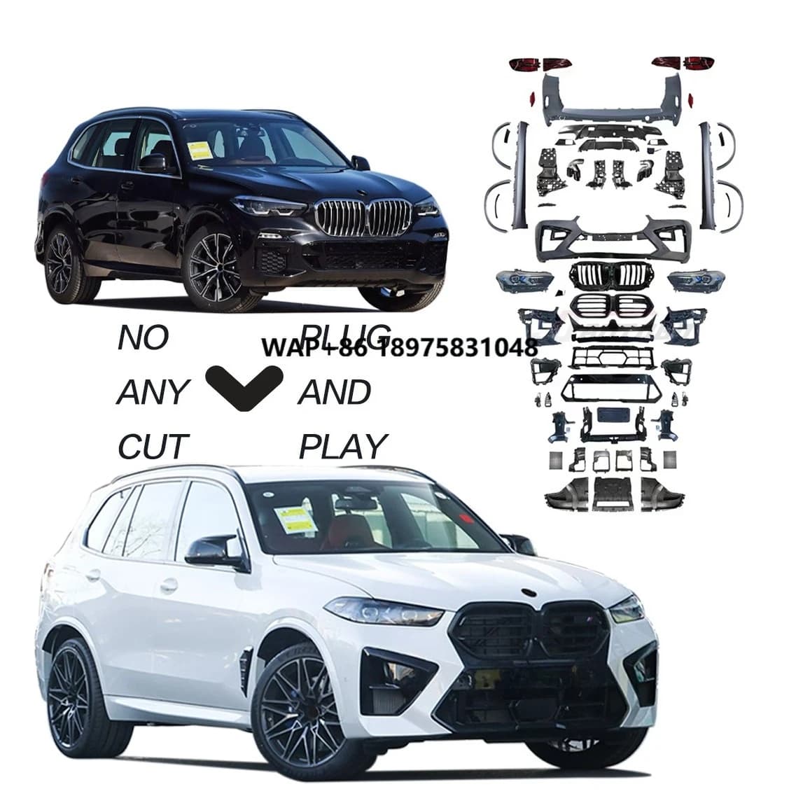 2026 New Design Body Kit for X5 Series G05 2018 2019 2020 2021 2022 Update to 2023 2024 X5M F95 LCI Style