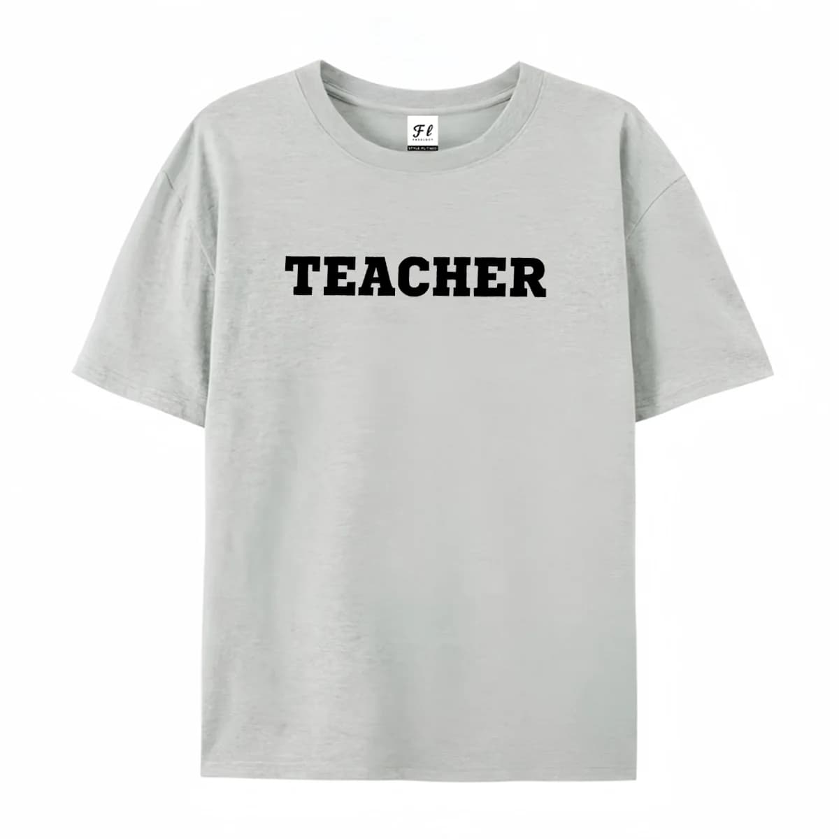 TEACHER Varsity Block Letter Graphic T‑Shirt Men Simple Minimalist Teacher Life Tee Casual Short Sleeve Tops for Educator Gift