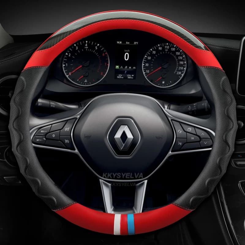 Car Steering Wheel Cover For Renault Scenic Clio Laguna 2 3 4 5 Kangoo Fluence Megane Trafic Talisman Twingo Kaptur Accessories