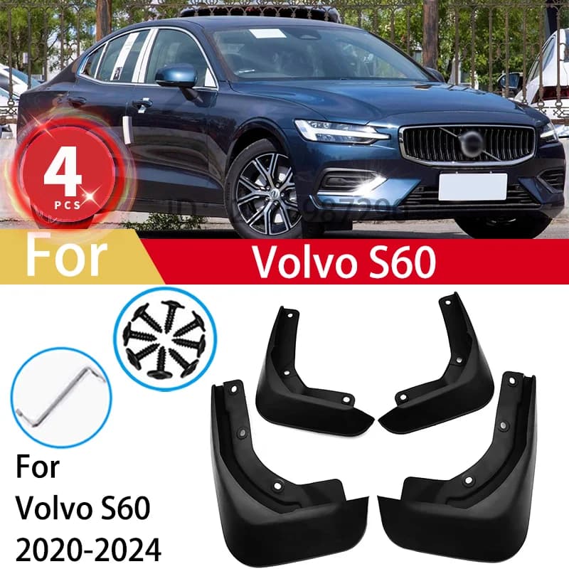 4Pcs  Mudguards For Volvo S60 2020 2022 2023 2024 Mud Flaps Splash Guards MudFlaps Front Rear Fender Car Accessories