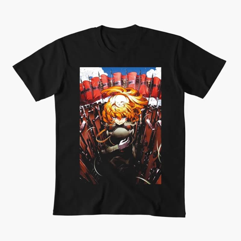 Saga Of Tanya The Evil 0429 Tanya Degurechaff Anime Gift t shirt Youjo Senki Manga tee Short-sleeve Y2K Clothes All size Tops