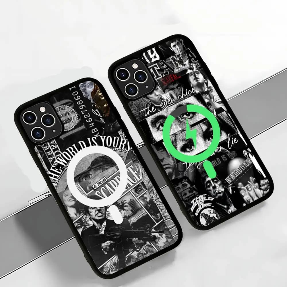 Film Scarface Tony Montana Phone Case For IPhone 17 Air 16 15 14 13 12 11 Pro Max Plus For Magsafe Wireless Charge Cover