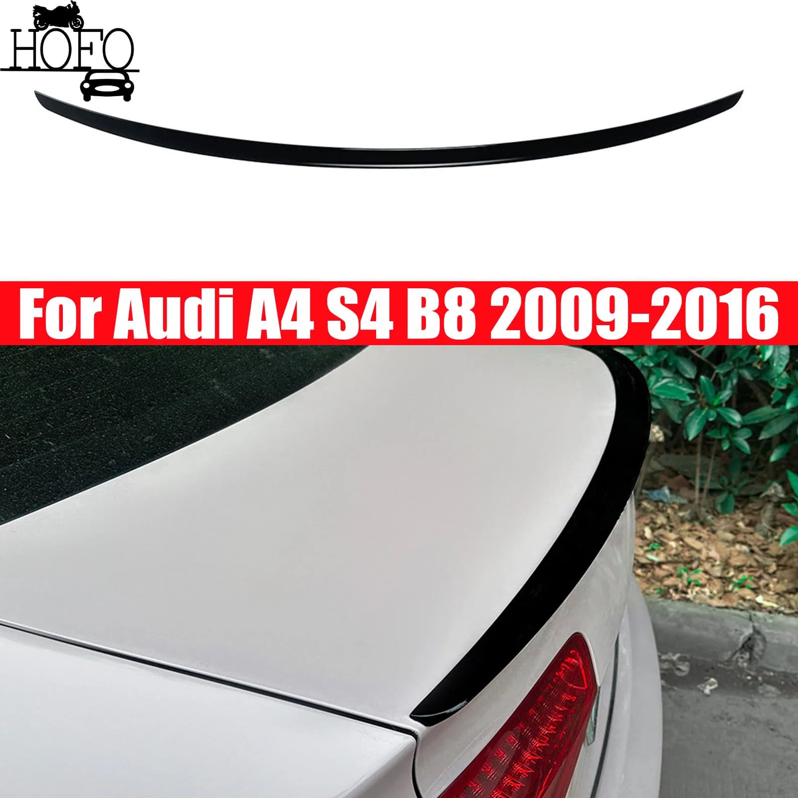 Rear Trunk Roof Boot Lip Spoiler Accessories For Audi A4 S4 B8 2009-2016 2010 2011 2012 2013 2014 2015