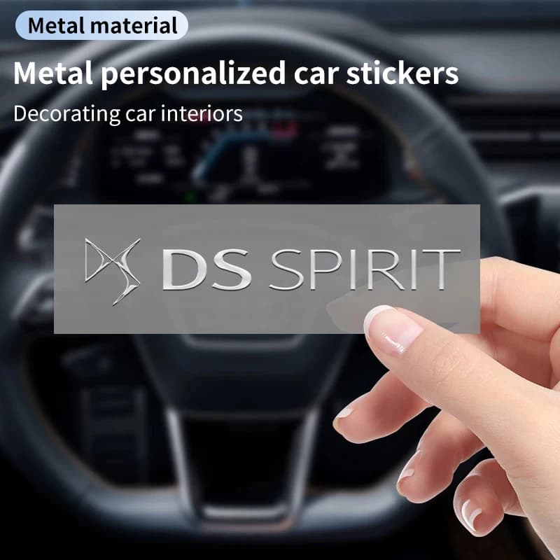 3D Car Logo Stickers Metal Letter Car Stickers Interior Accessories For DS SPIRIT DS3 DS4 DS4S DS5 5LS DS6 DS7 DS9 RUBIS E-Tense