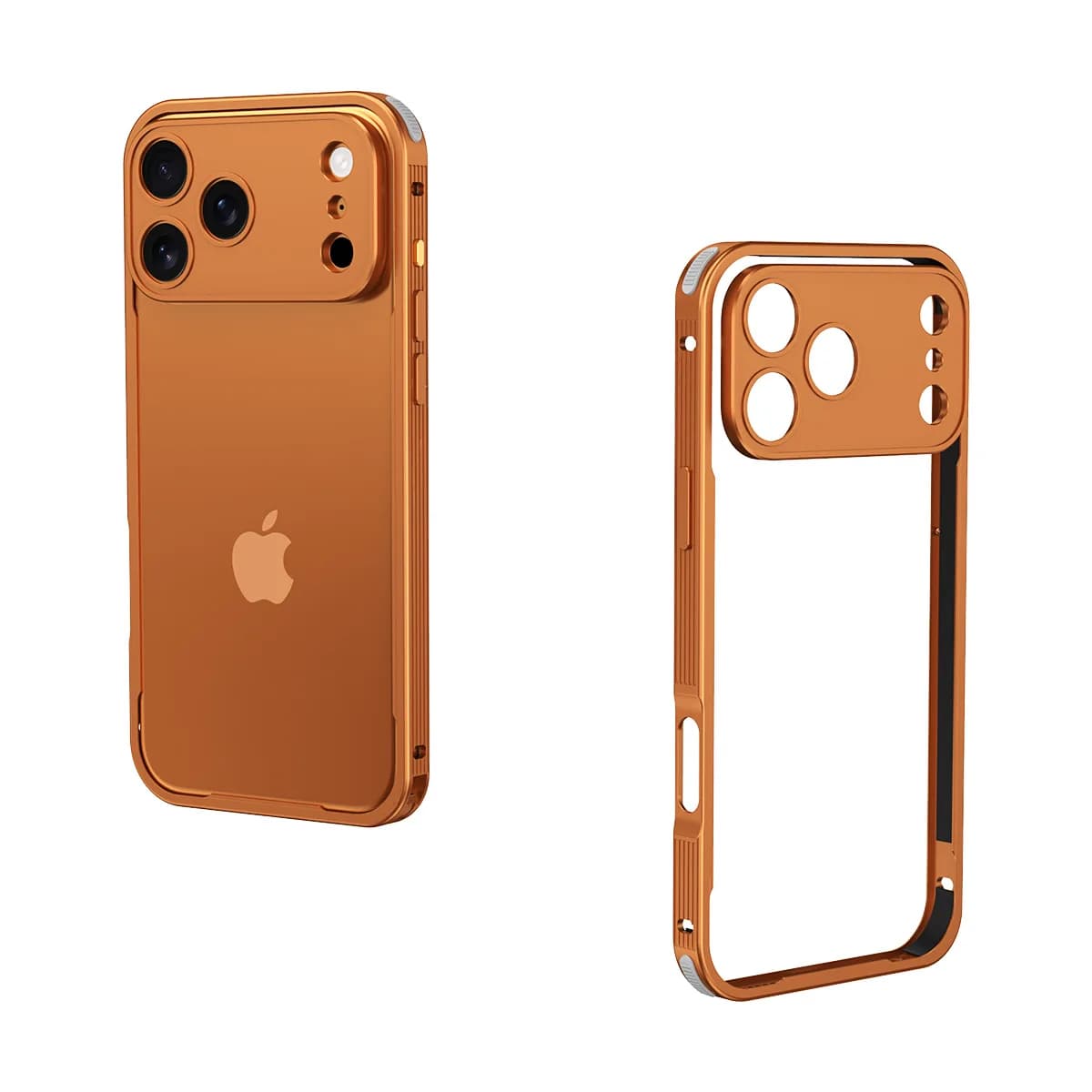 Metal Frame Phone Case for iPhone 17 Air 16 15 14 Plus 13 Pro Max with Aluminum Alloy Lens
