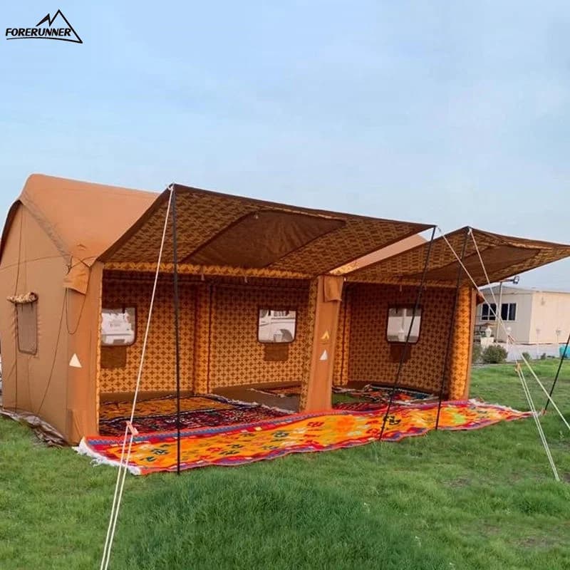 Custom Size New Model Inflatable Camping Air Tent Middle Eastern Style Waterproof Portable Oxford Fabric for Outdoor Use