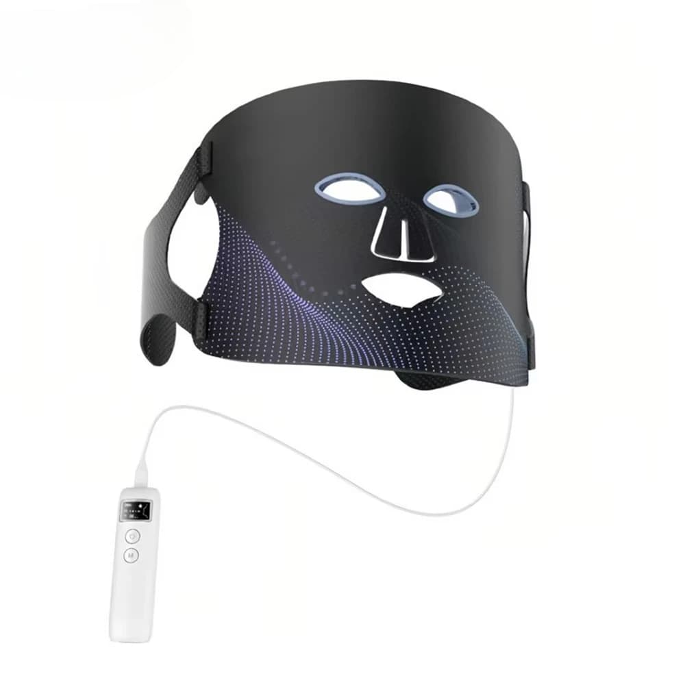 Rechargeable Facial Beauty Device with Timer & Remote Control LED Anti-Aging for Skin Brightening & Firming
