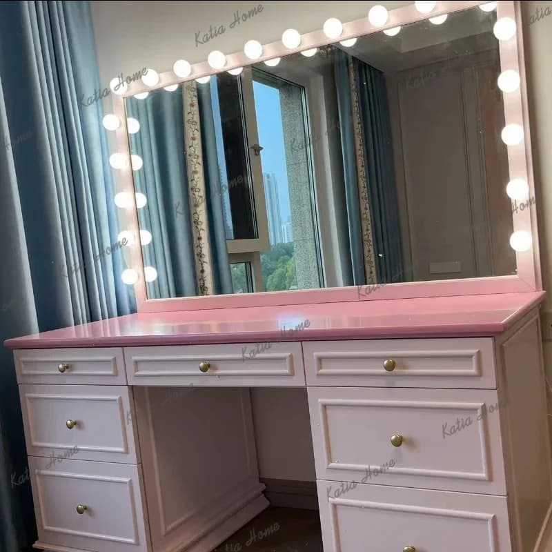 FG Luxury Girl Bedroom Dresser Eithe Drawers Box Living Room Storage Dressing Table Wooden Women Large Comoda Pra Quarto Furnitu