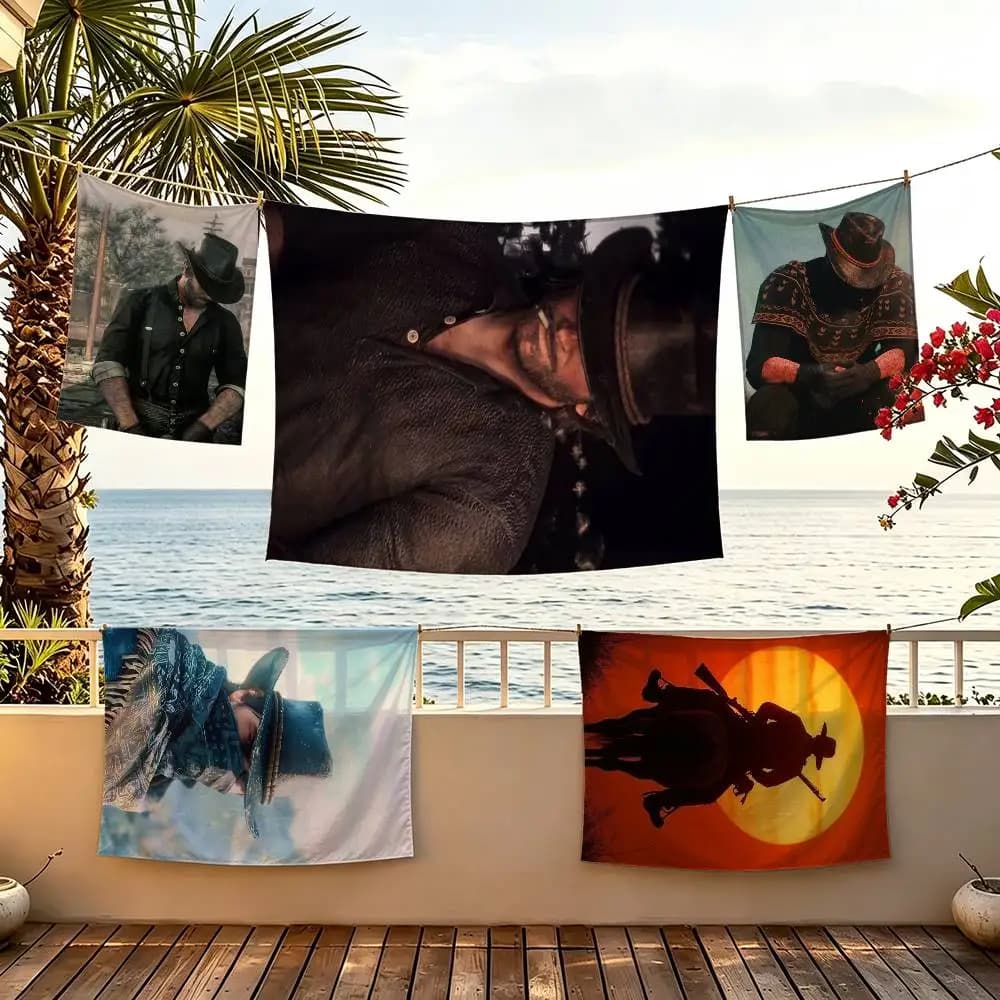 A-Arthurs M-Morgans flag For Camping Party Picnic Studio Booth Background Wall Interior Decoration Banner