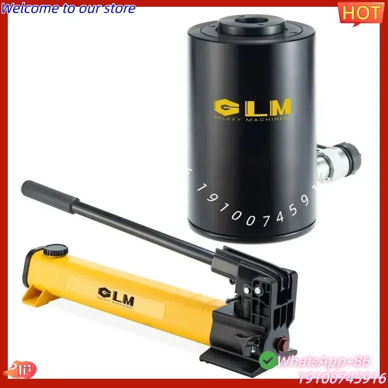 2026Hot China Factory Aluminum Hollow Single Acting Lock Nut Hollow Hydraulic Jack Cylinder House Jacks for Sale