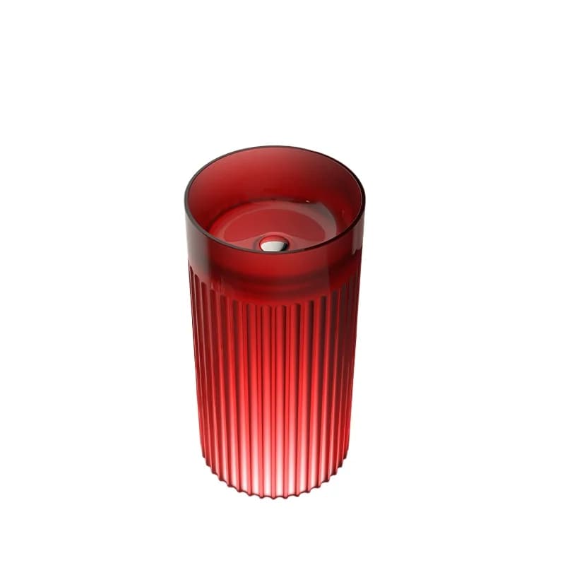 Round artificial stone column basin wash basin fall