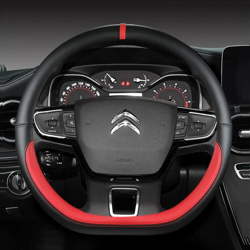 Car Steering Wheel Cover For Citroen C4 Cactus C3-XR Spacetourer 2017 2018 - 2021 C4 2010 2011 - 2020 2021 D Type Steering Wheel