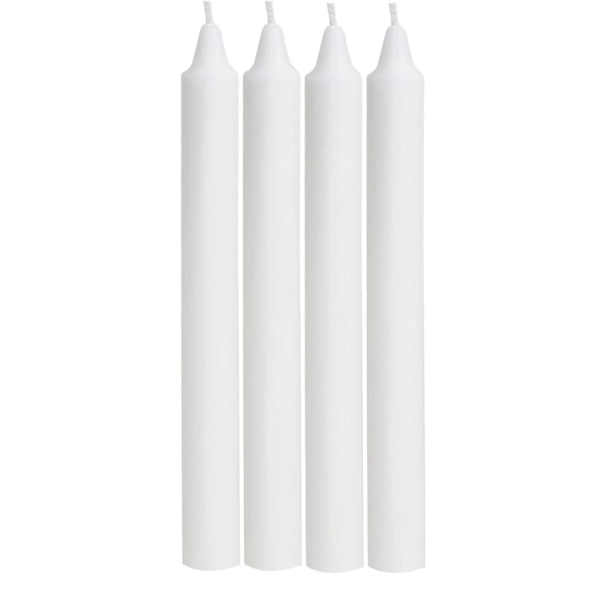 4Pack Taper Candles Unscented, Smokeless Dinner Candle Set for Halloween, Household, Wedding, Party and Home Décor Candlesticks