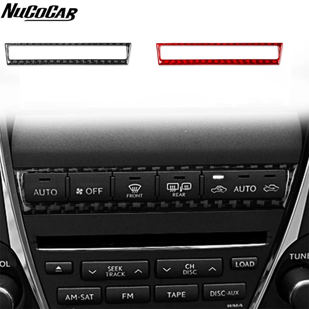 For Lexus ES ES350 ES240 2006-2012 Carbon Fiber Central demisting button panel frame Car Accessories inside Decorative Stickers