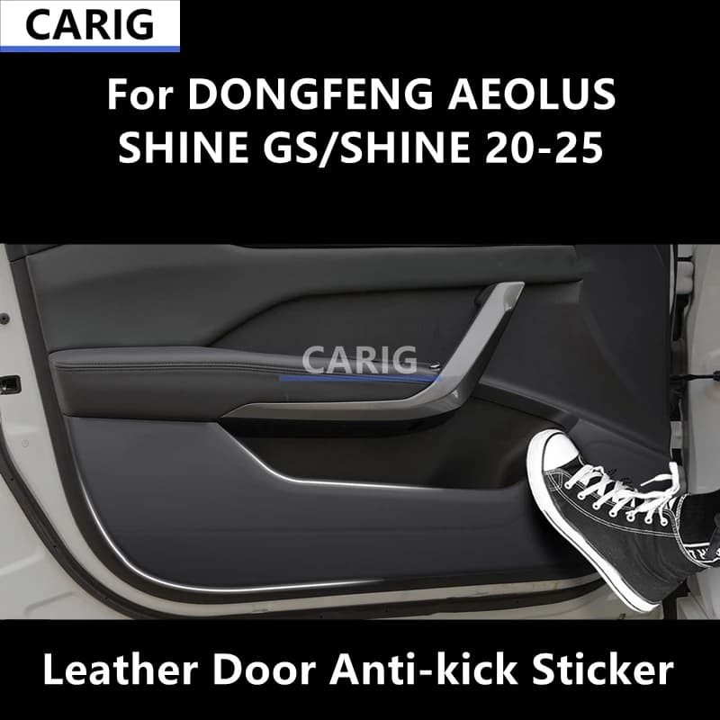 For DONGFENG AEOLUS SHINE GS/SHINE 20-25 Leather Door Anti-kick Sticker Modified Car Interior Protection Film Modification