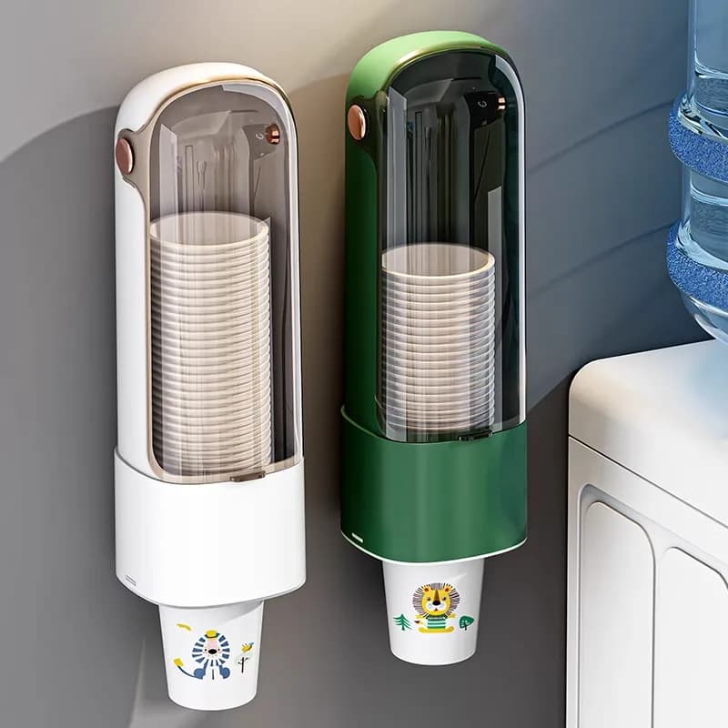 Cup picker, water dispenser, water cup holder, dust-proof visual, non-punching paper cup holder