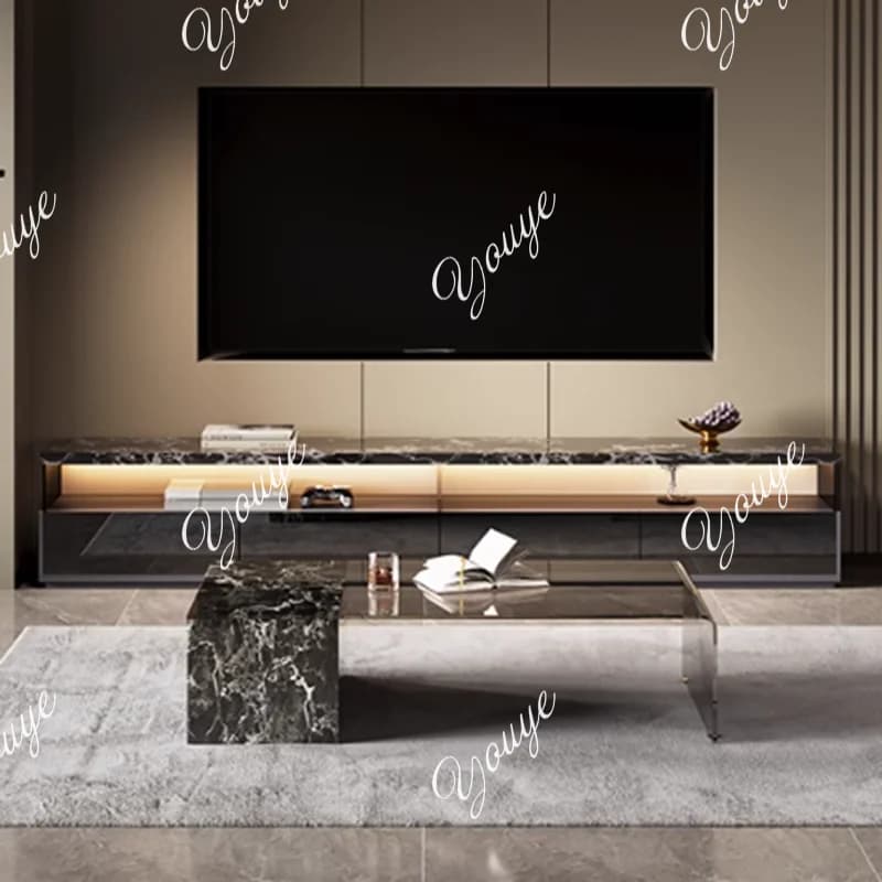 Big Modern Universal Tv Stand Living Room Center Designer Light Floating Tv Cabinet Nordic Luxury Black Fernsehtisch Furniture
