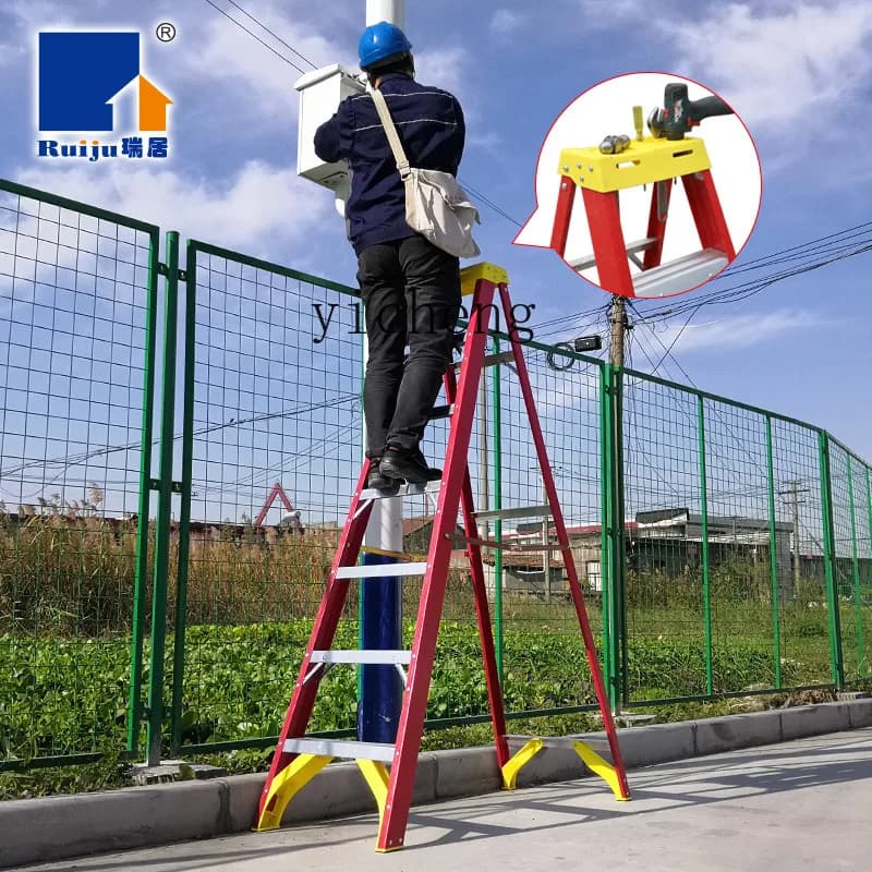 YFY  Fiberglass Fiber  Insulation Herringbone Engineering Elevator Household Ladder Industrial Decoration Electrical Ladder