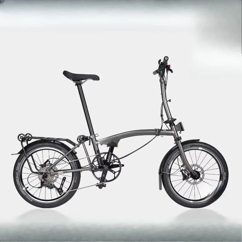 Disc brake triple folding bicycle 9-speed 20-inch adult ultra-light portable retro bicycle