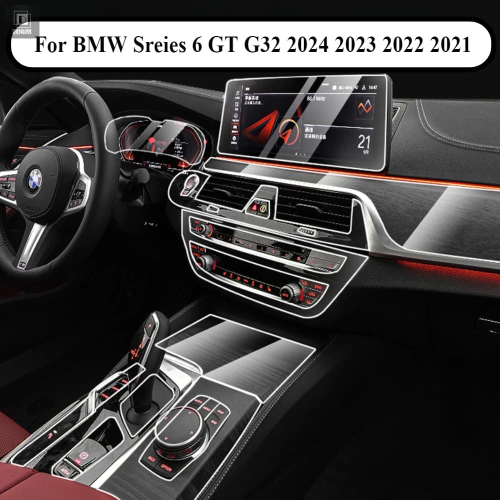 For BMW Sreies 6 GT G32 2024 2023 PPF Protection Film Accessories Interior Transparent TPU Navigation Gear Panel Center Console