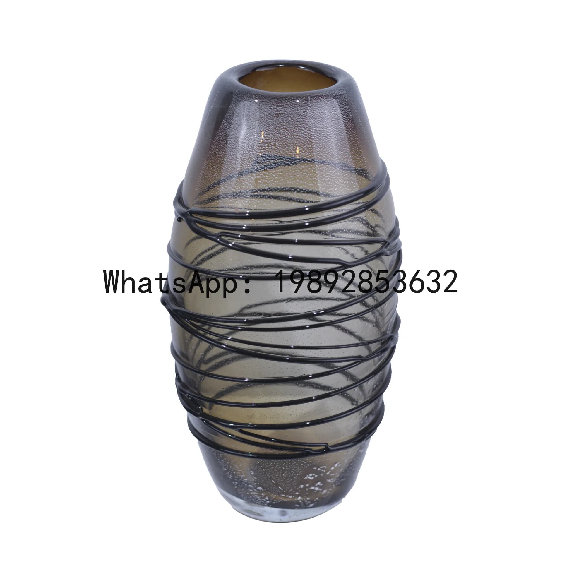 DSA coffee color plus silver wave winding silk glazed flower ware modern creative vase