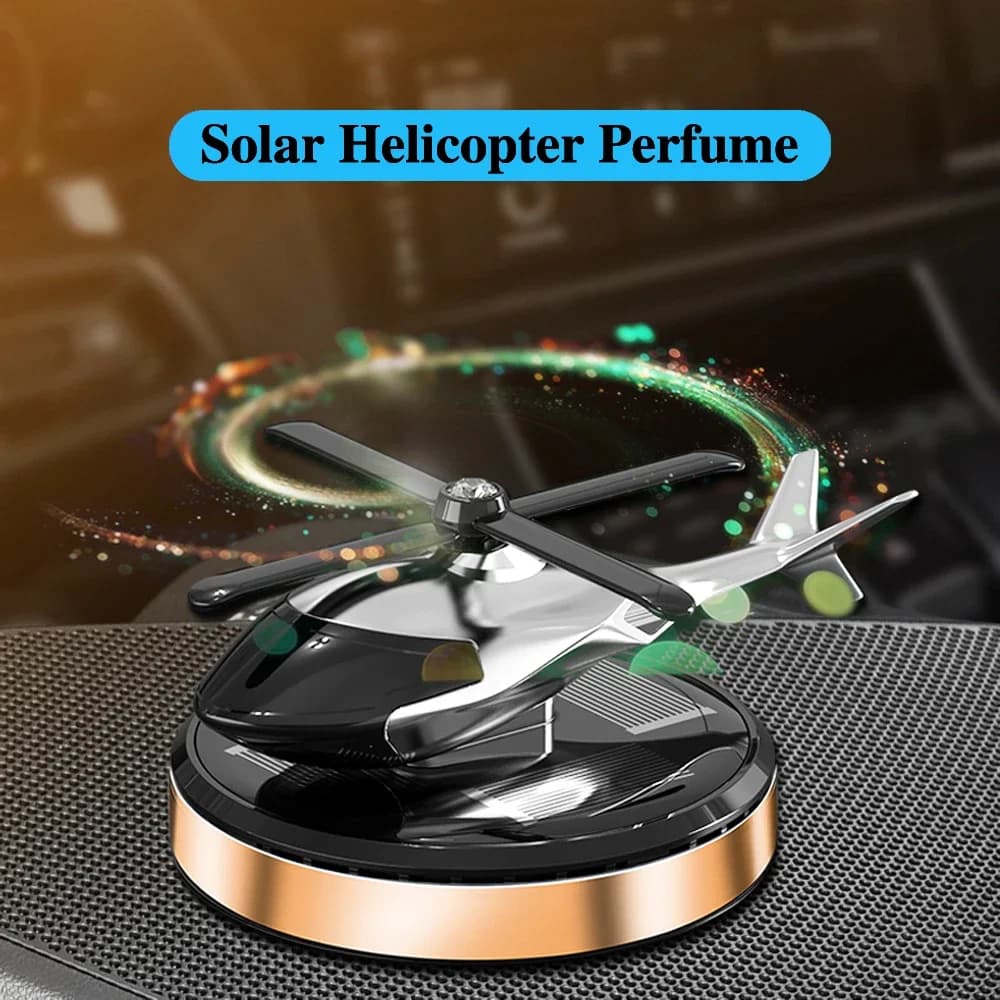 Solar Helicopter Car Air Freshener Fragrance Supplies Interior Accessories Novelty Propeller Flavoring Perfume Diffuser Decor