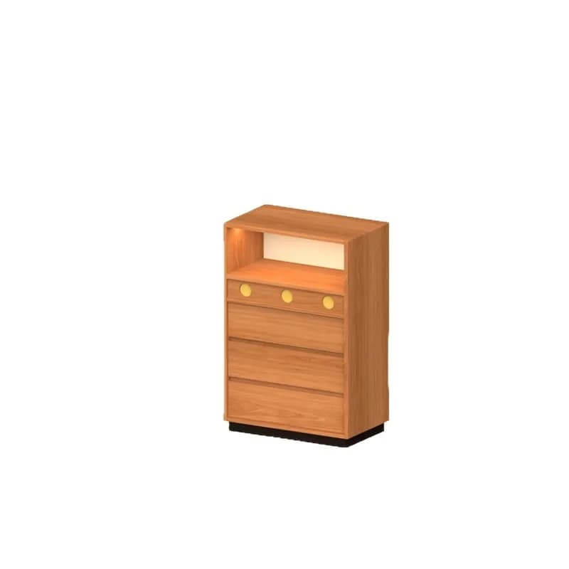 Cherry wood chest retro small apartment bedroom living room solid wood multi-functional storage cabinet