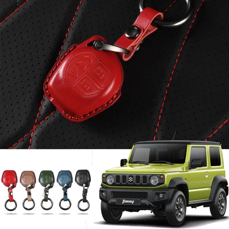 Car Key Case Shell Cover Protection Leather Auto Styling Accessories Waterproof Scratch Resistant For Suzuki Jimny Jb64 Jb74