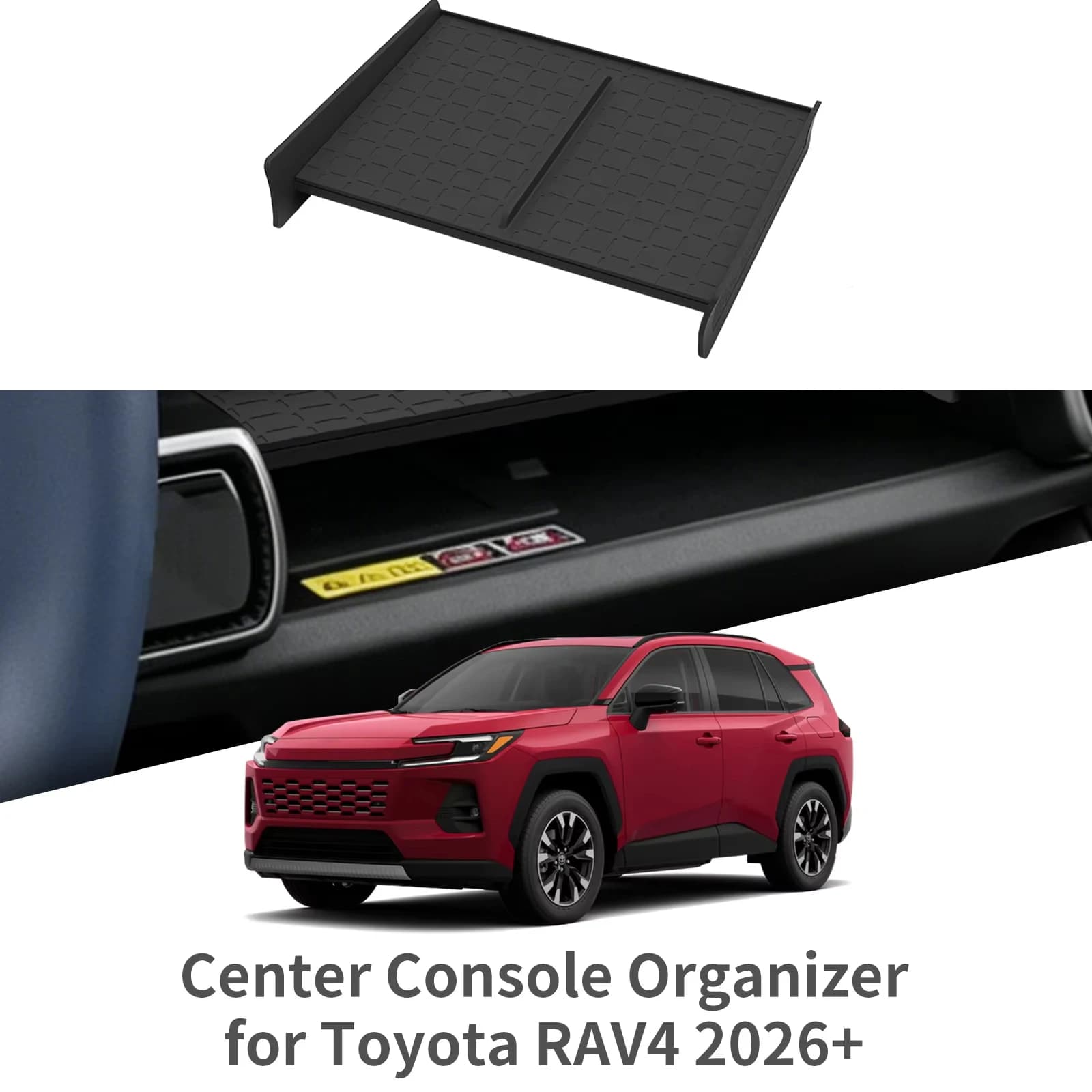 Car Center Console Storage Box Car Tray ABS Organizer Interior Accessories Tidying For Toyota RAV4 2026 Left Drive