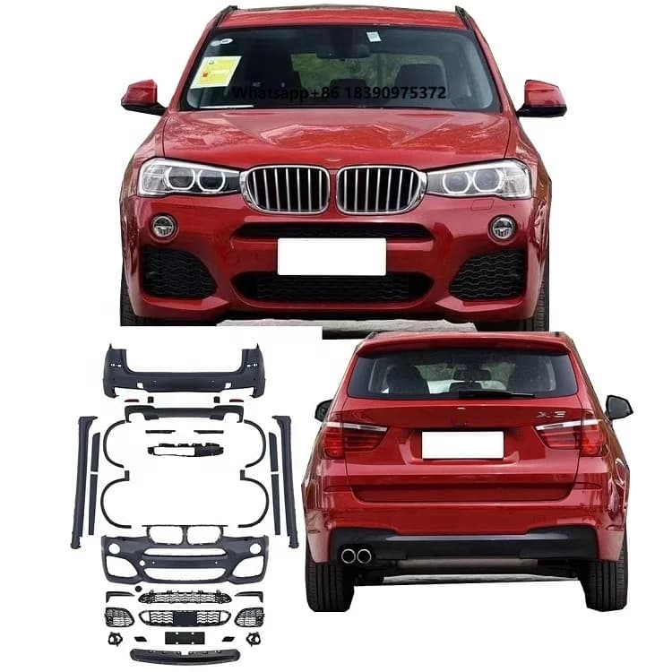 M Style Body Kit for X3 F25 LCI 2014-2017 for Classic Auto Part Front Bumper  Rear Bumper