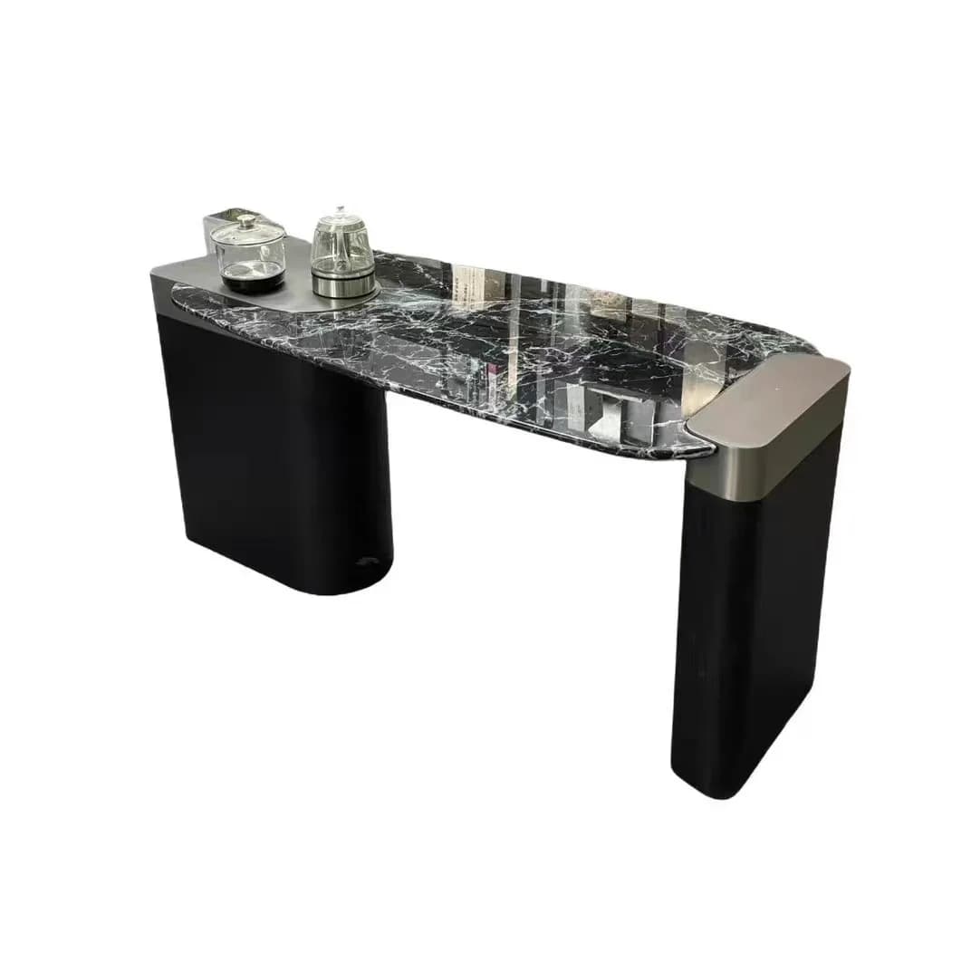 YJQ Luxury Stone High-End Tea Table for Living Room and Home Use with a Luxurious Marble Balcony Tea Table