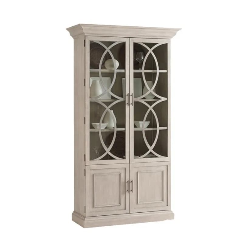 solid wood dining side ca***et American style, light luxury retro old glass vil******ing room furniture wine ca***et locker
