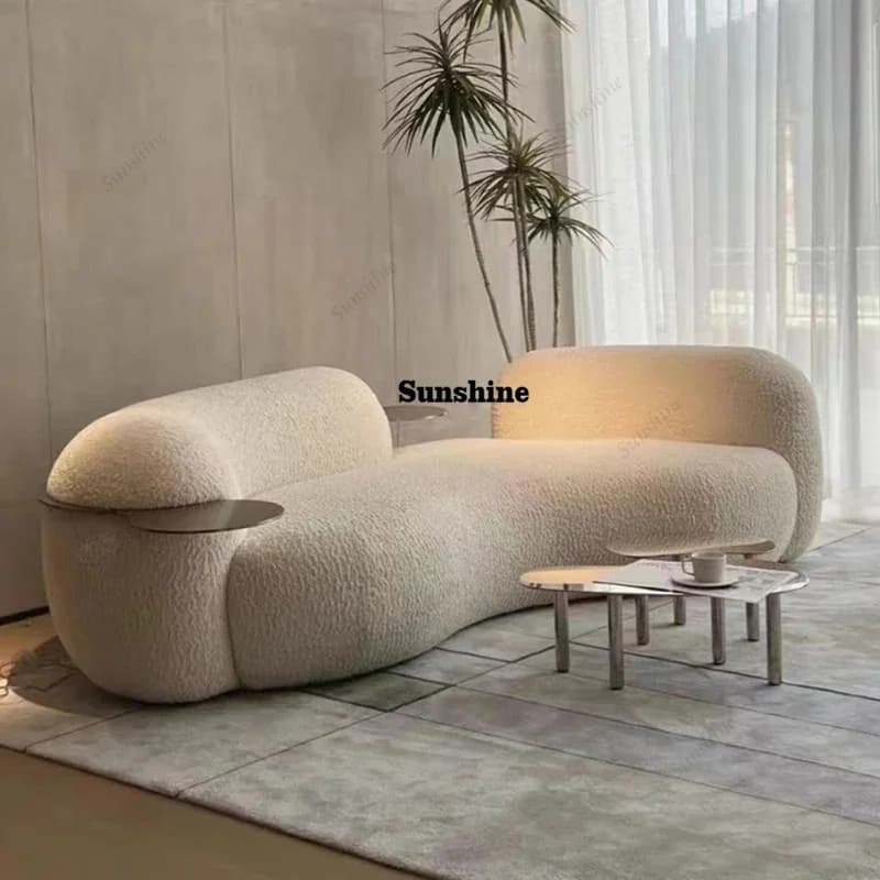 Nordic Curved Couches Simple Comfortable Designer Lazy Living Room Sofa Modern Floor Lounge Sofas Para El Hogar Home Furniture
