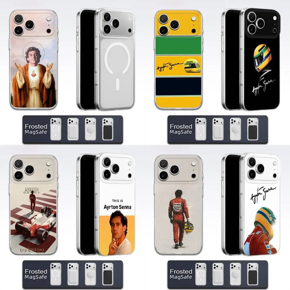 A-Ayrton Senna Phone Case For iPhone 17,16,15,14,13,12,11,Pro,Max,Plus,E,Air,Mini Magsafe Magnetic Frosted Transparent