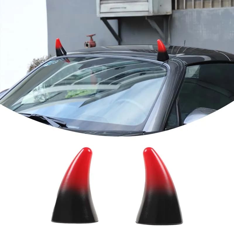 For Mazda MX-5 2016-2025 Car Car Roof Ox Horn Three-Dimensional Decoration PVC Red and Black Car Modification Accessories