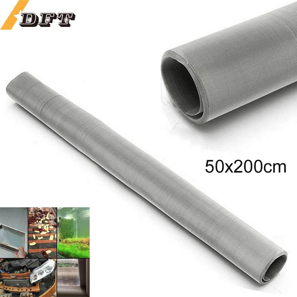 50x200cm Stainless Steel Filter Screen Superfine 10-400 Mesh Stainless Steel Mesh Filter Net Metal Front Repair Fix Mesh