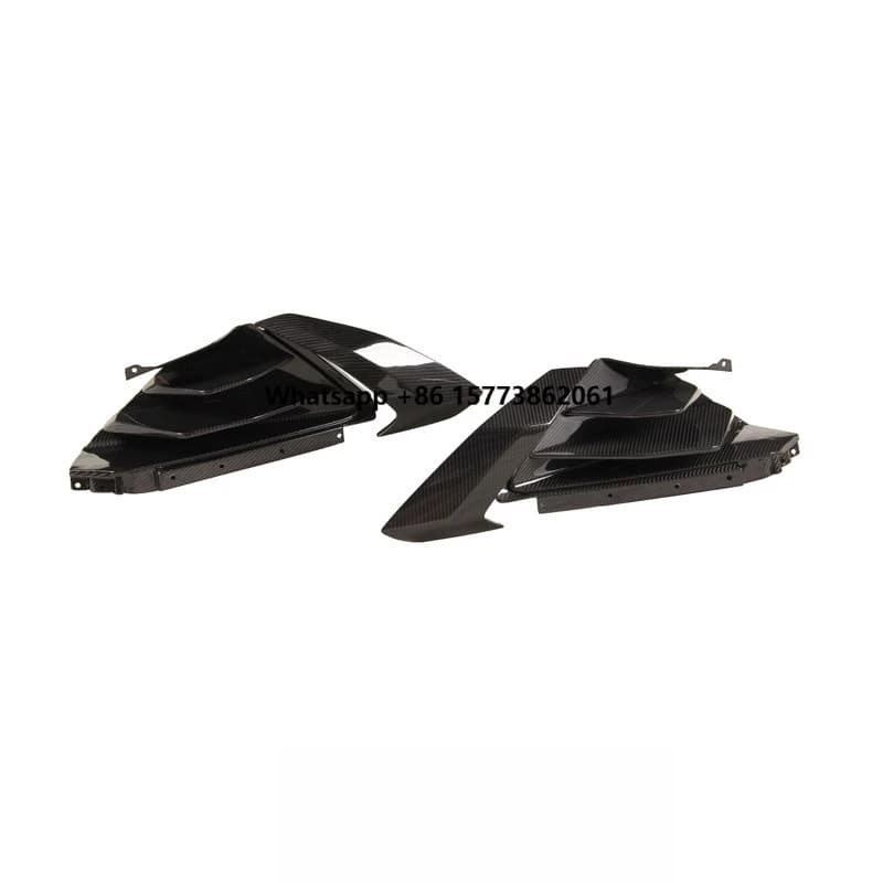 Dry Carbon Fiber Body Kit Side Skirt Vent Trims for Huracan EVO