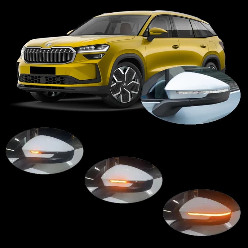 for Skoda Kodiaq MK2 Elroq PYL 2021 - 2025 Estate VRS Sportline Mild Hybrid DSG Dynamic LED Side Mirror Turn Light Signal