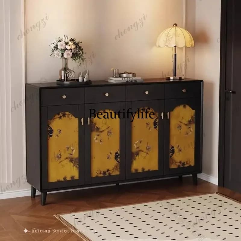 Z138 Black Wooden Shoe Cabinet Italian Style Natural Space Saving Salon Shoe Rack Hallway Luxury Zapatera Organizador