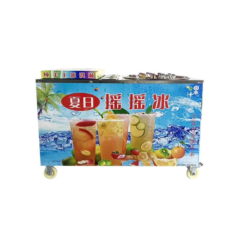 Summer Coke Shaking Ice Fruit Colorful Ice Cream Mobile Smoothie Machine Cold Drink Machine Stall